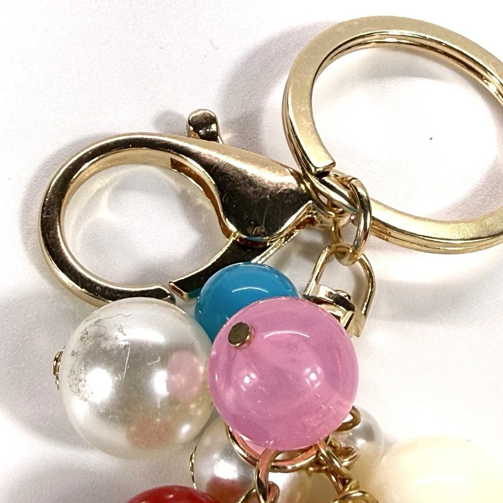 Adorable New Bling Pink Bear Keyring‎ Floating W Multicolor Vibrant Ballon's !!!